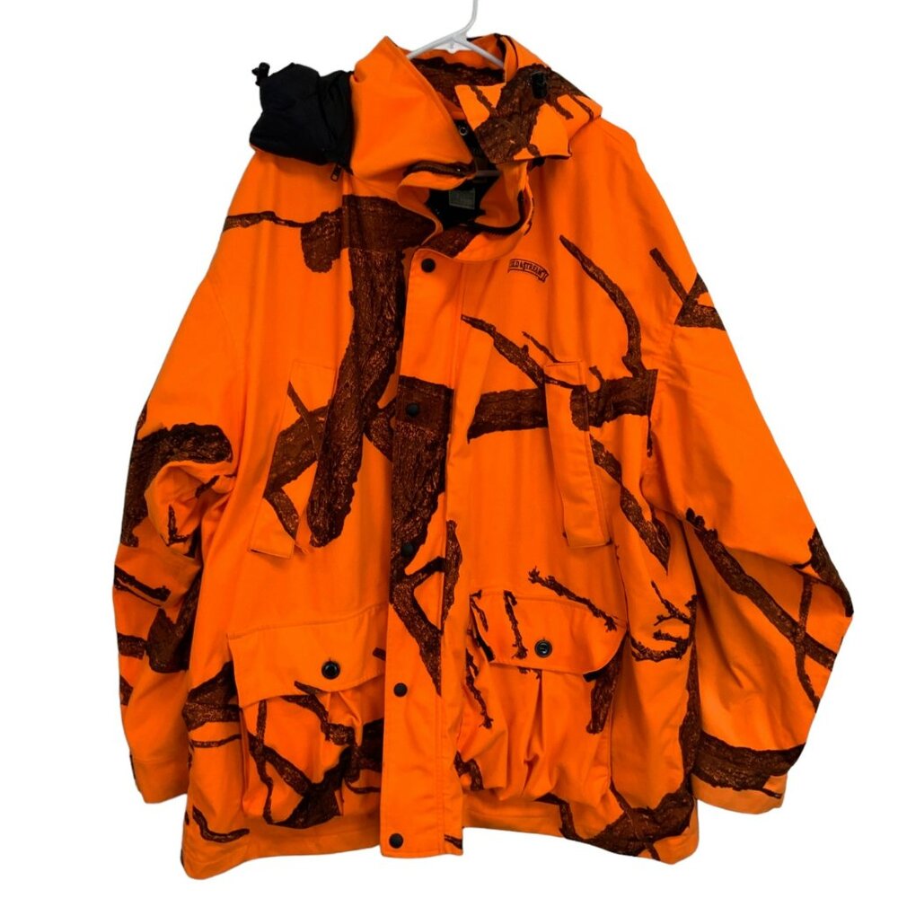 Field and Stream Waterproof Camo Insulated Hunting Coat In Blaze Orange Size 3X